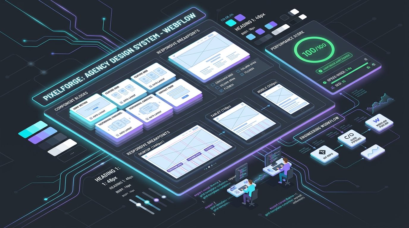 Webscelerate B2B Webflow agency design system and high-performance engineering canvas
